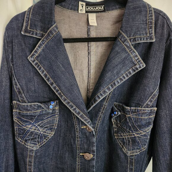 Jou Jou Button Up Denim Dress Size 22/24 - Picture 2 of 8